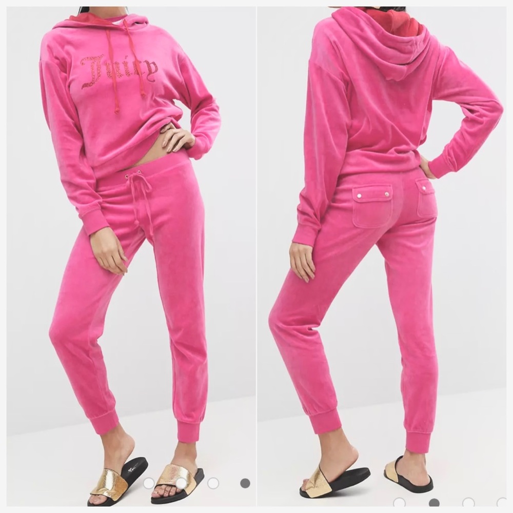 Juicy Couture Sweatpants Pink Velour Track Pants Lounge